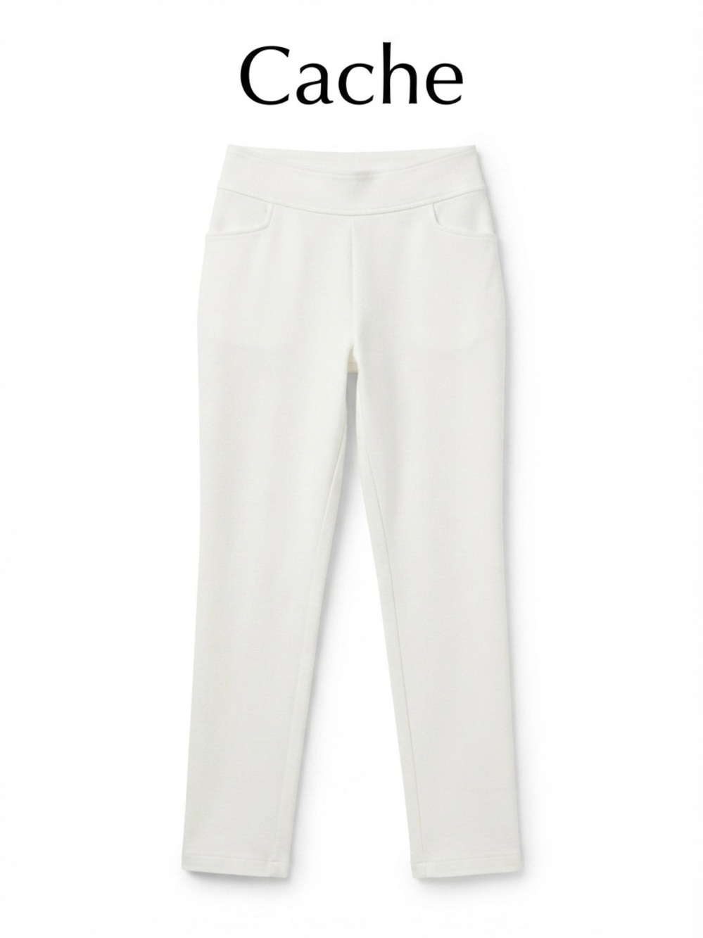 Vintage Cache Women’s Cream Ponte Ankle Pants size 0 0189